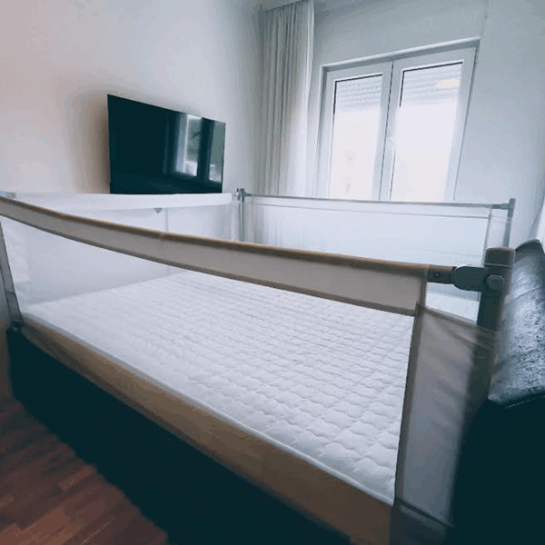 Ograda za Krevet <br>Tamno Siva · 160cm - Slika 5